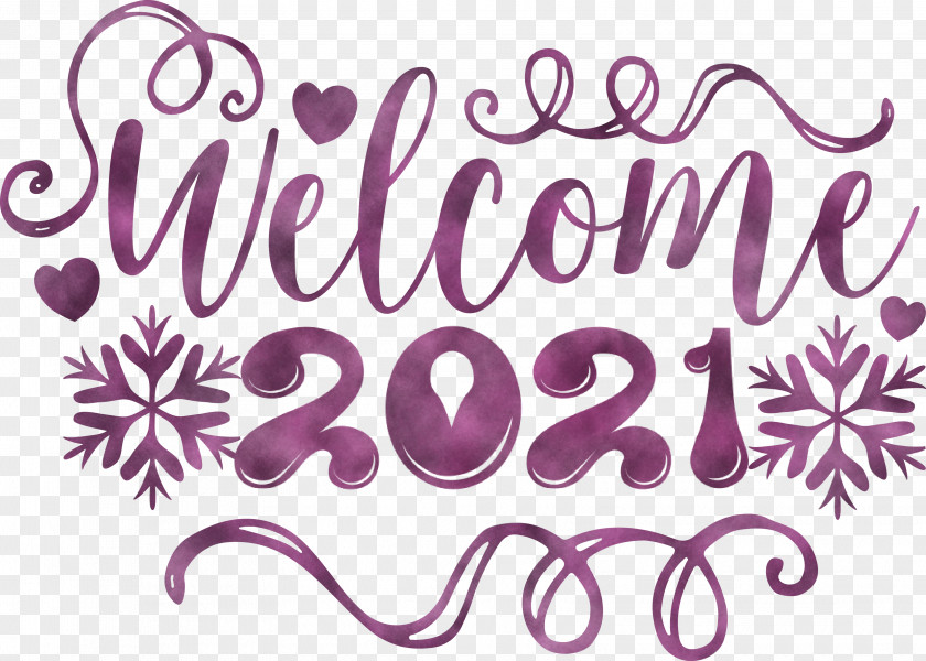 Welcome 2021 Year New PNG