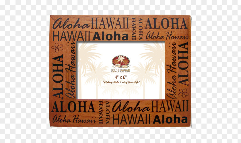 Aloha Welcome To Hawaii Picture Frames Screen Printing PNG