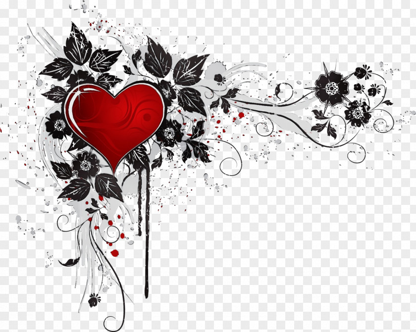 Blackandwhite Plant Valentine's Day PNG