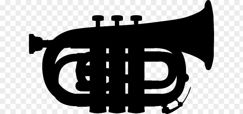 Cartoon Black Trumpet Baritone Horn Marching Euphonium Clip Art PNG