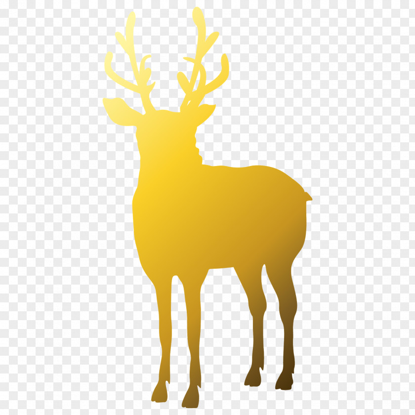 Reindeer Elk Antler Silhouette PNG
