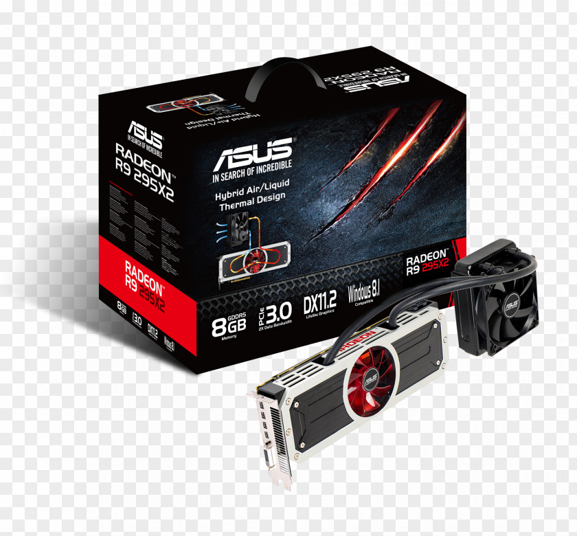 Graphics Cards & Video Adapters Processing Unit AMD Radeon R9 295X2 GDDR5 SDRAM PNG