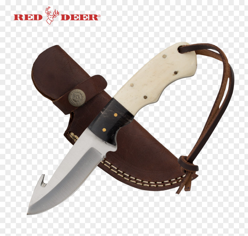 Red Deer Bowie Knife Hunting & Survival Knives Tang PNG