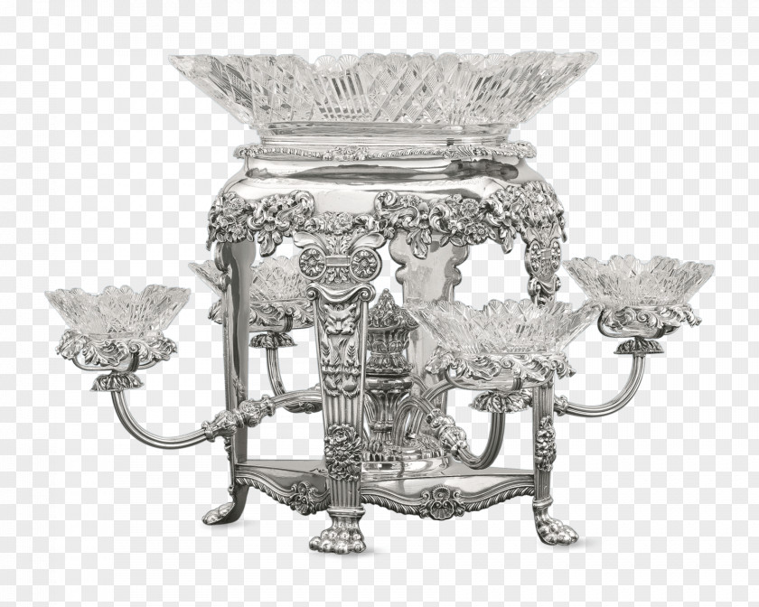 Silver White Candlestick PNG
