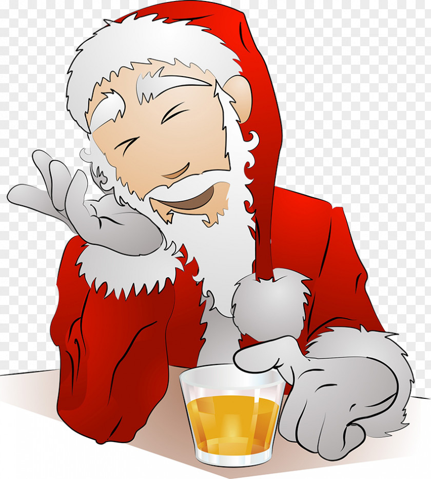 A Drunken Santa Claus Beer Alcoholic Drink Alcohol Intoxication Clip Art PNG