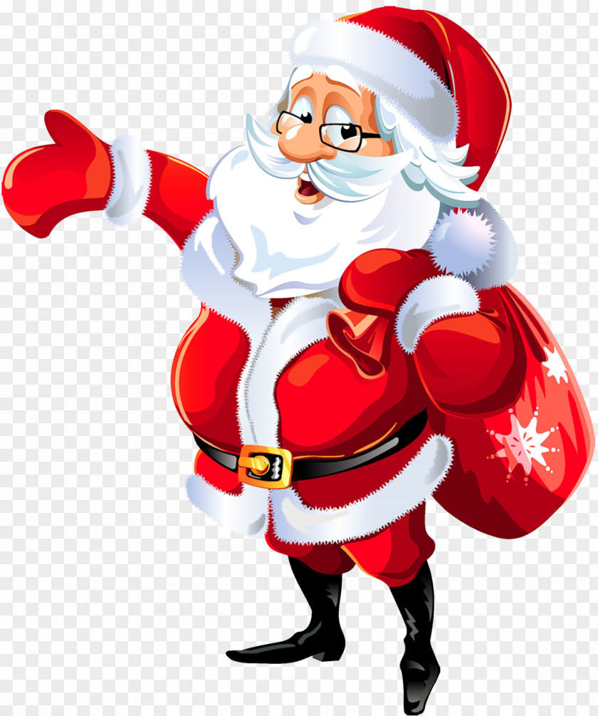 Santa Sleigh Claus Rudolph Clip Art PNG