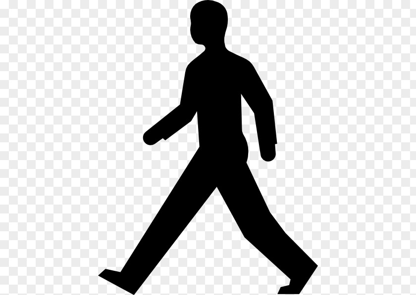 Walking Man Pedestrian Clip Art PNG