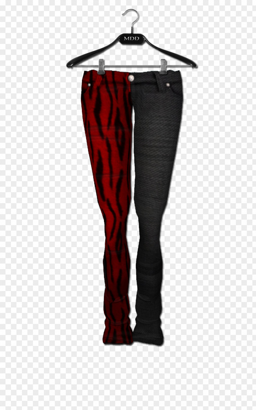 Black Jeans Slim-fit Pants Red & Low-rise PNG