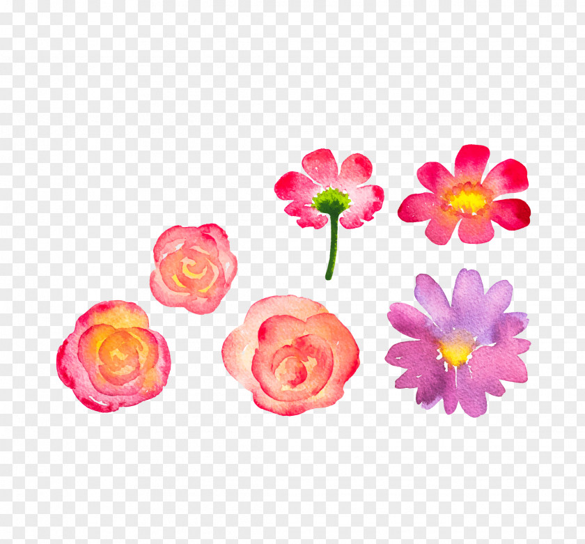 Hand-painted Flowers Free To Download Flower Euclidean Vector Drawing PNG