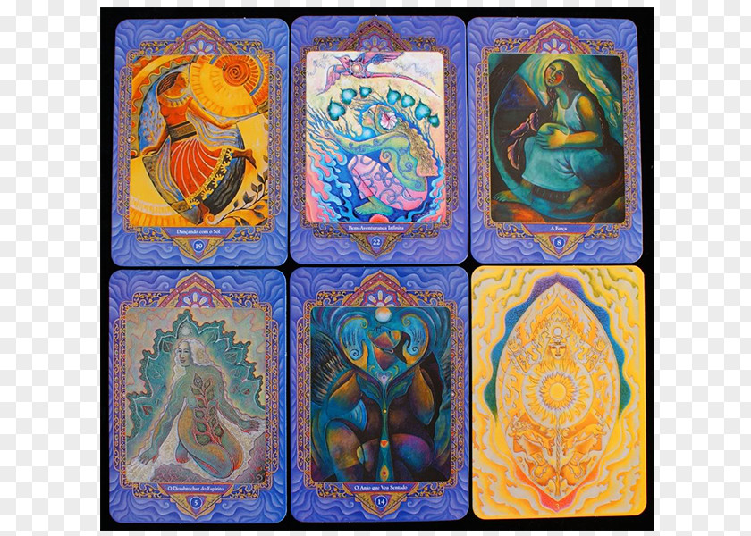 Painting Modern Art Majorelle Blue Garden Triple Goddess Tarot PNG