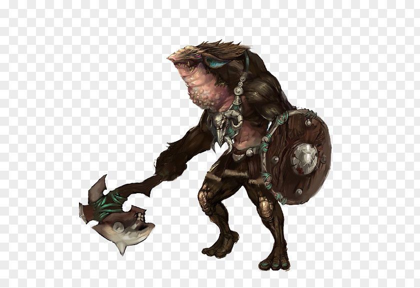 Take An Ax Monster TERA Concept Art Character Video Game PNG