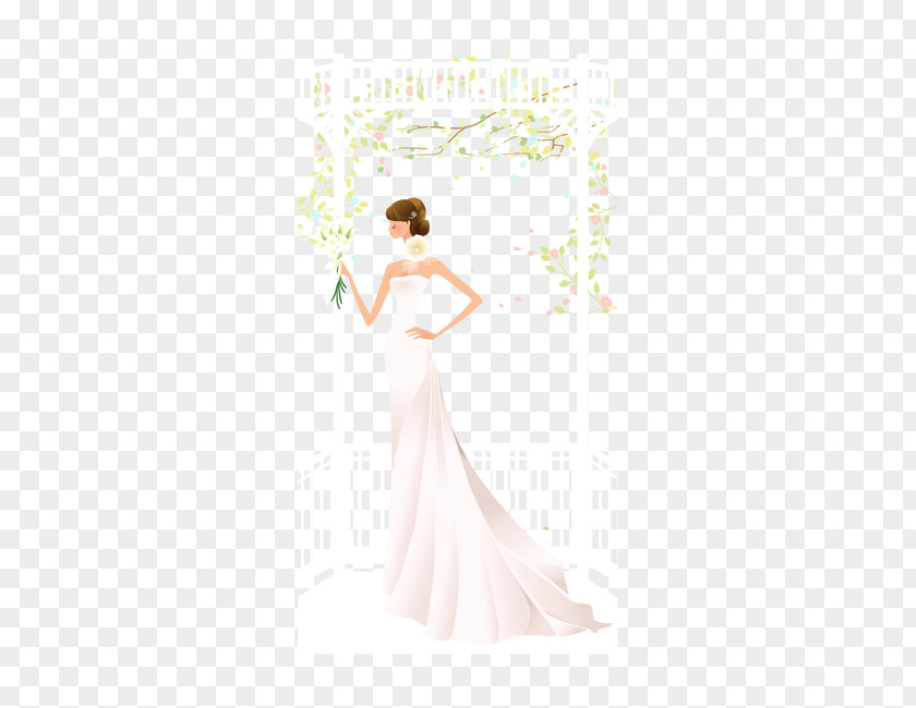 Wedding Dress Bride Petal Gown PNG