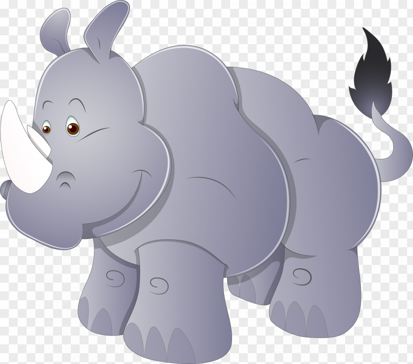 Cartoon Rhino Rhinoceros Drawing Vecteur Illustration PNG