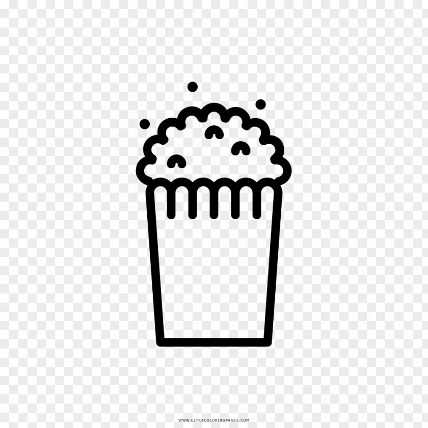 Popcorn Coloring Book Drawing Maize Black And White PNG