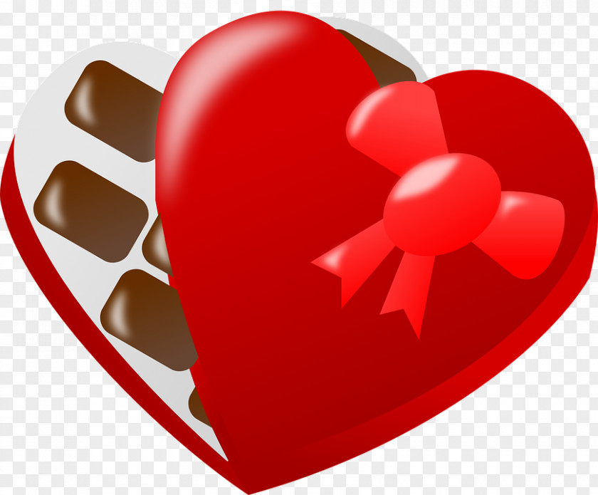 Red Delicious Chocolate Love White Valentine's Day Heart Candy Clip Art PNG