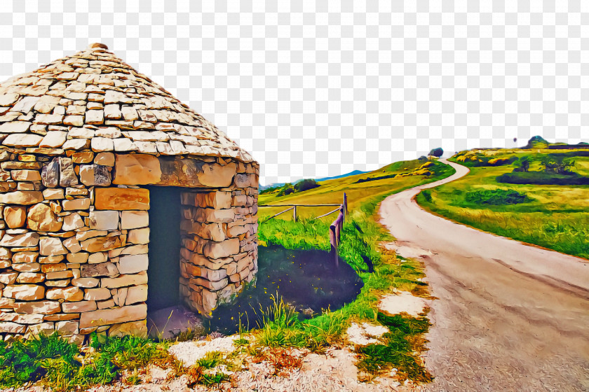 Wall Roof Building Landscape House PNG