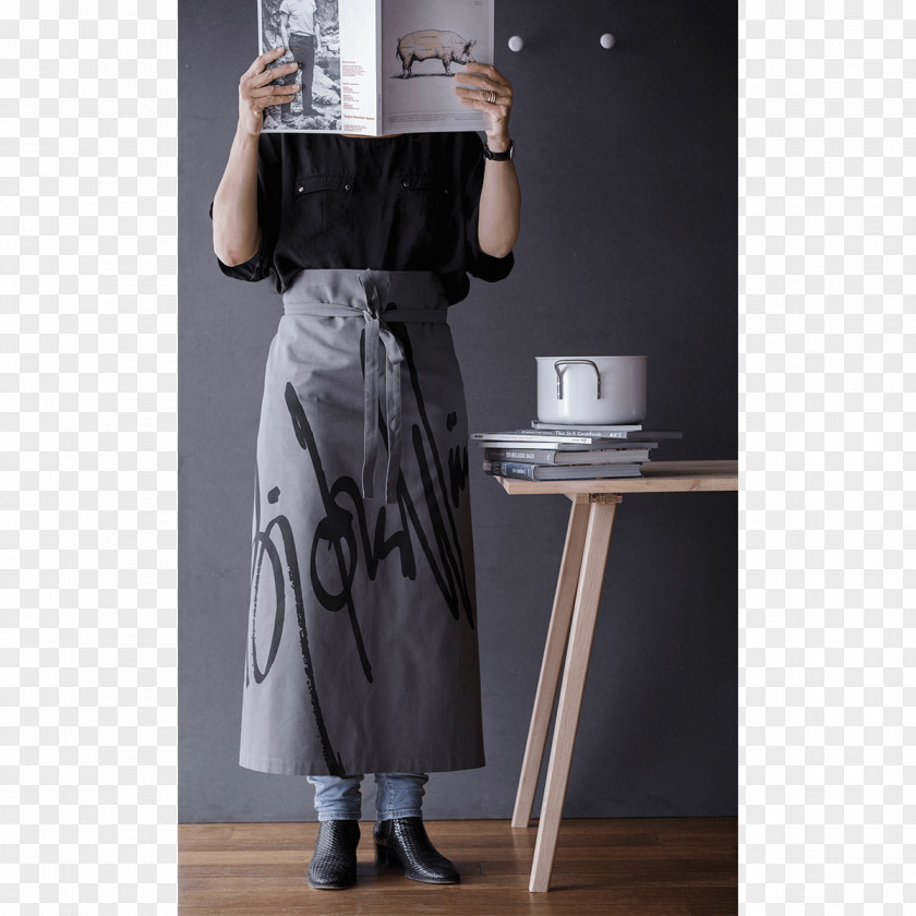 Cooking Apron Waist Skirt Chef Grey PNG