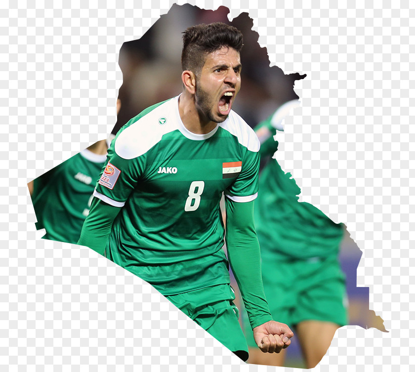 Male Athletes Younis Mahmoud Iraq National Football Team Under-23 Jersey PNG