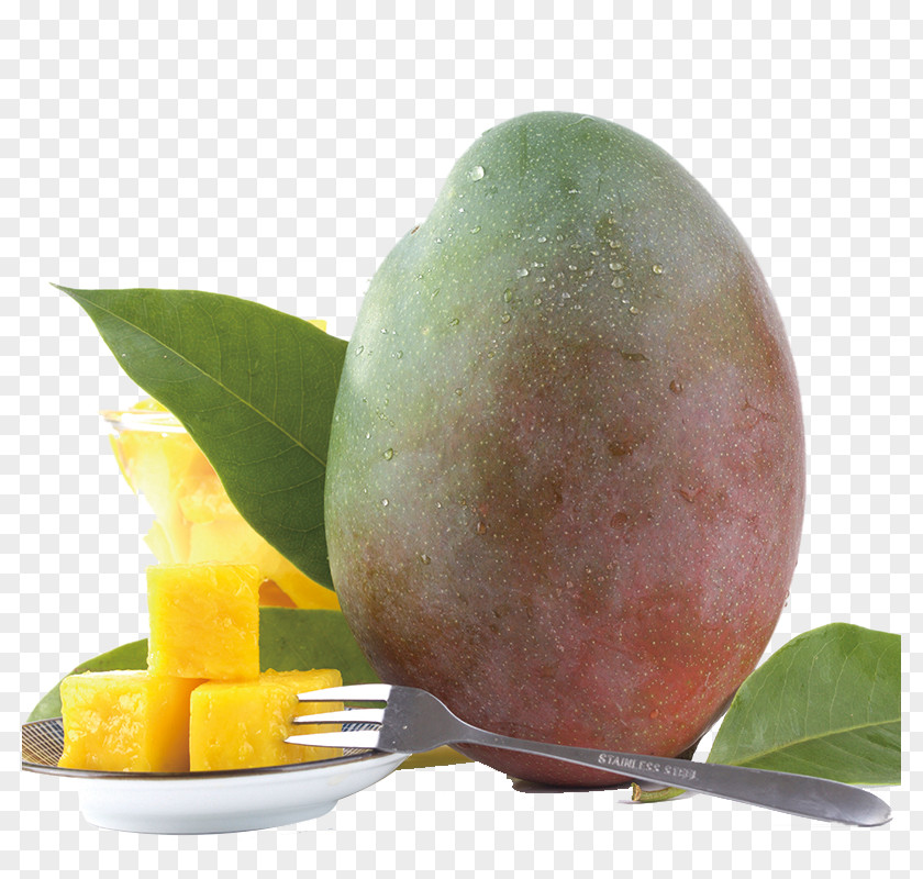 Mango And Cut Into Pieces Juice Fruit PNG