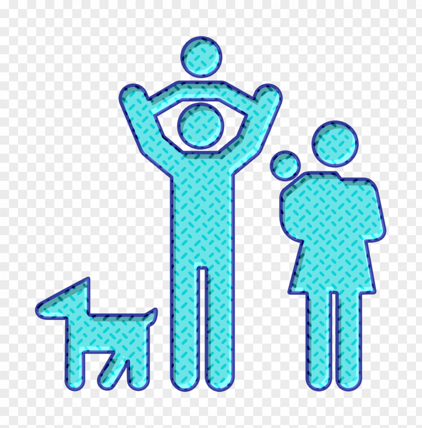 People Icon Family Group Of Father And Mother With Two Babies A Dog Icons PNG
