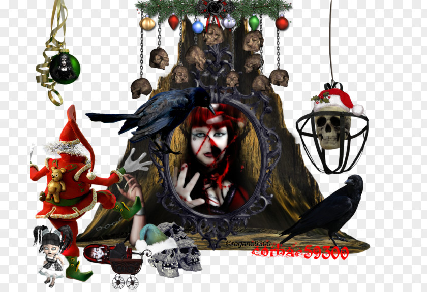 Skull Christmas Ornament And Crossbones Lantern Tree PNG