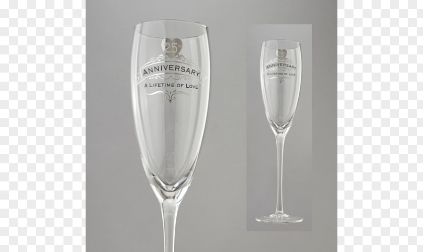 25th Wedding Anniversary Wine Glass Champagne PNG