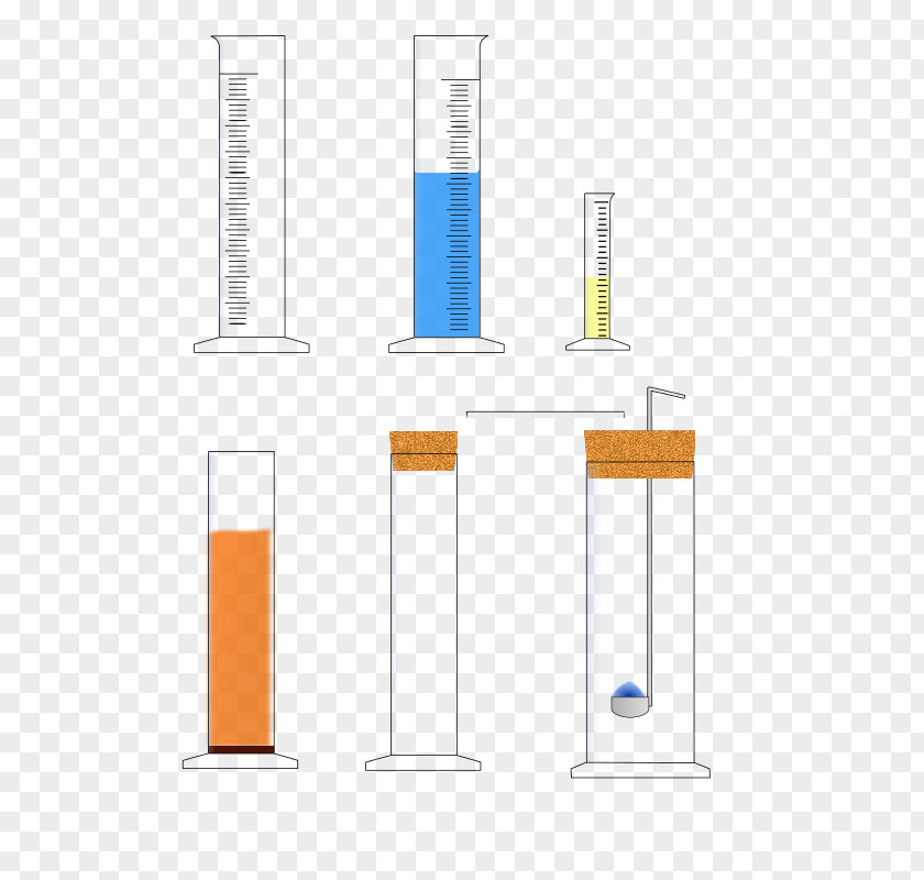 Baby Measure Graduated Cylinders Drawing PNG