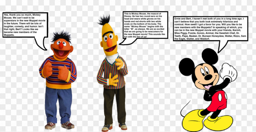 Mickey Mouse Bert & Ernie The Muppets PNG
