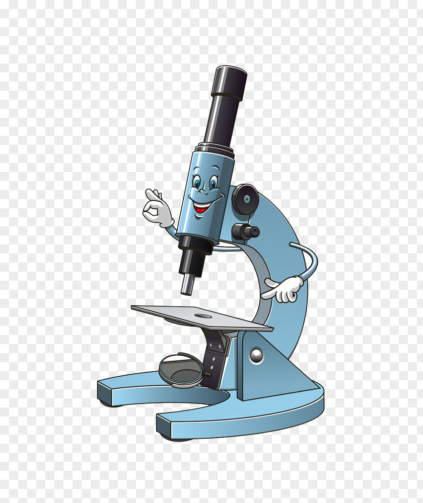 Hand-painted Cartoon Microscope Optical Clip Art PNG