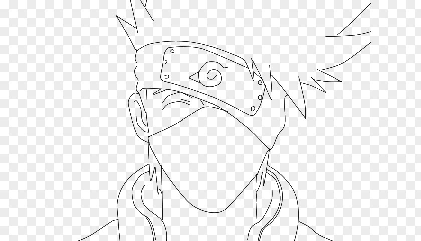 Naruto Kakashi Hatake Sketch Line Art Drawing PNG