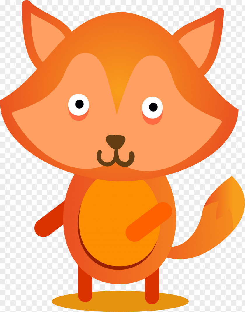 Orange Cartoon Fox Red Illustration PNG