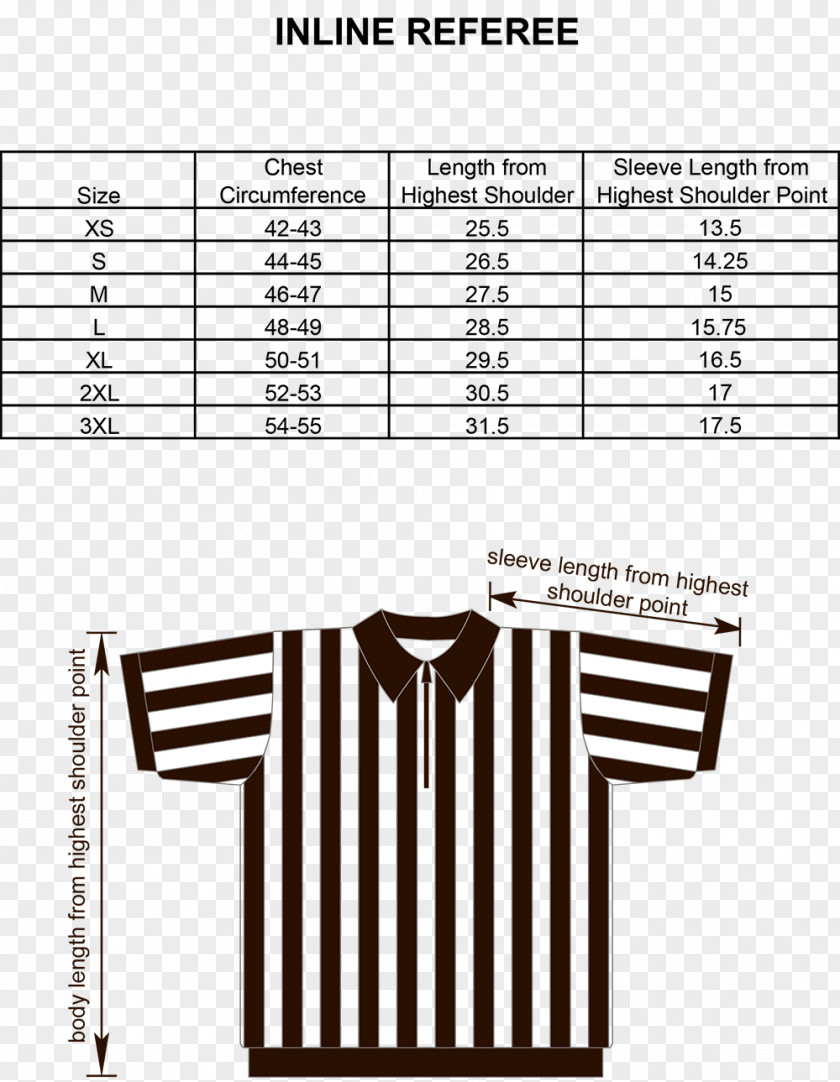 Size Chart Association Football Referee Hockey Clothing Sizes PNG