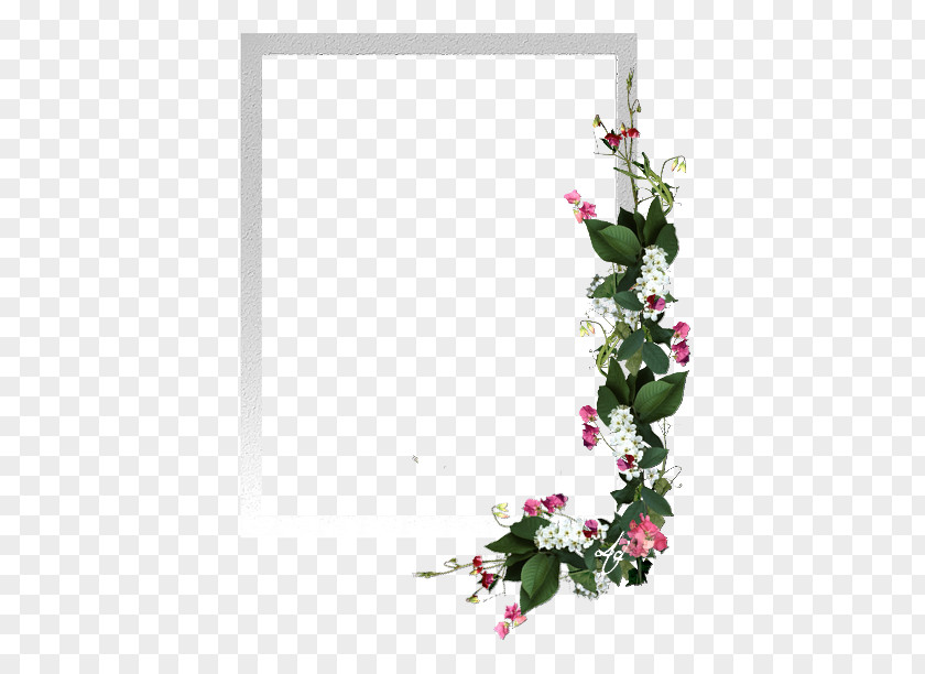 Moldura Floral Cut Flowers Design Picture Frames PNG
