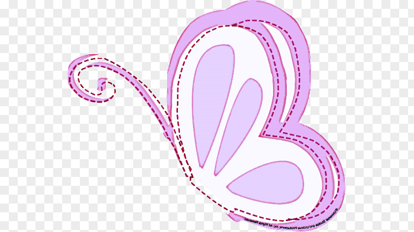 Pink Heart Font Ear PNG