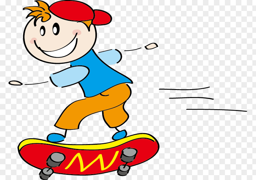 Skating Boy Child Clip Art PNG