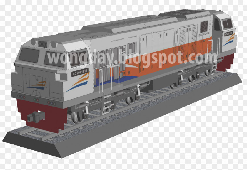 Train Paper Rail Transport Passenger Car GE CM20EMP PNG