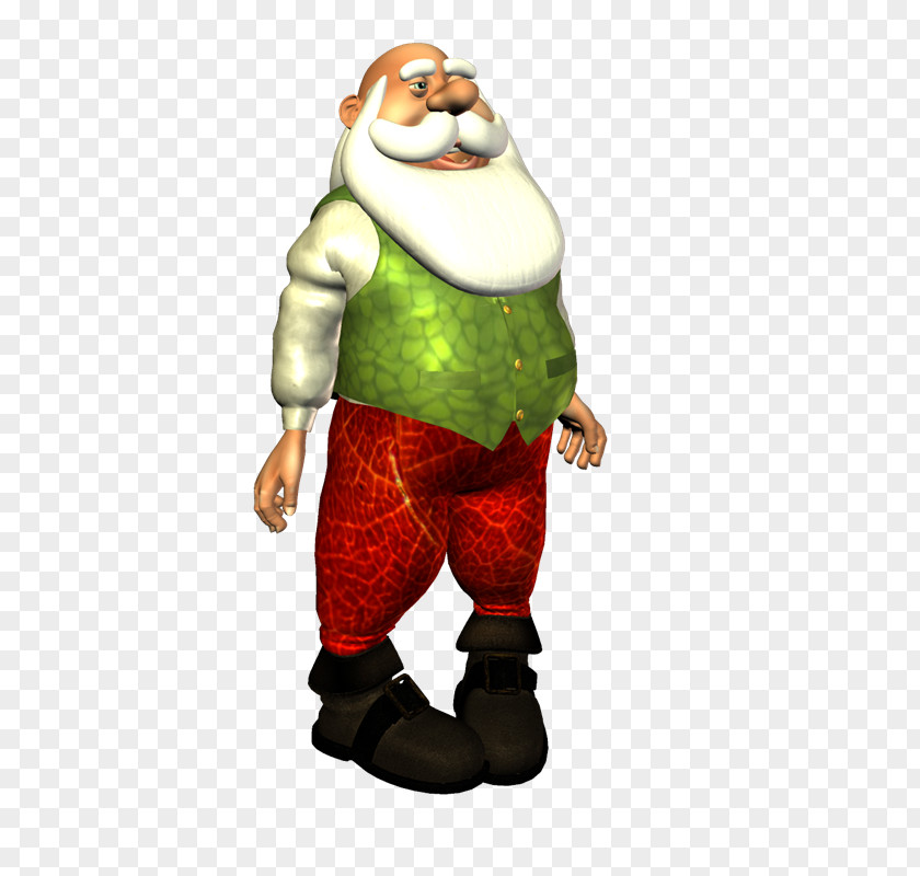 Claus Santa Garden Gnome Costume Mascot Christmas Ornament PNG