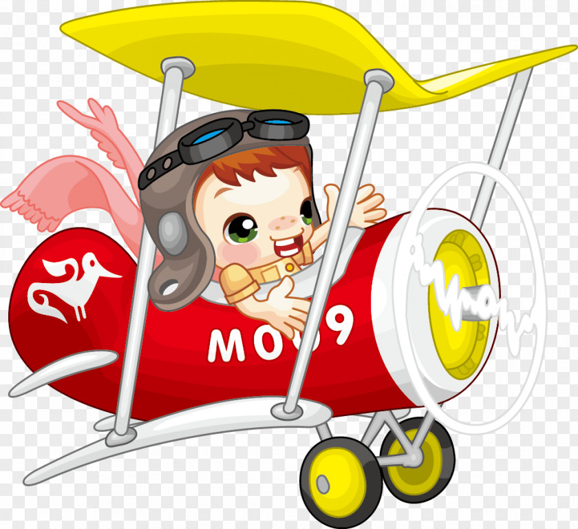 Cute Cartoon Airplane Helicopter Aircraft PNG