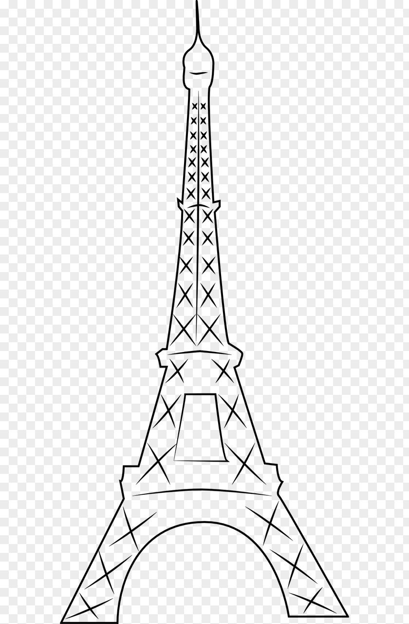 Eiffel Tower Drawing Coloring Book PNG
