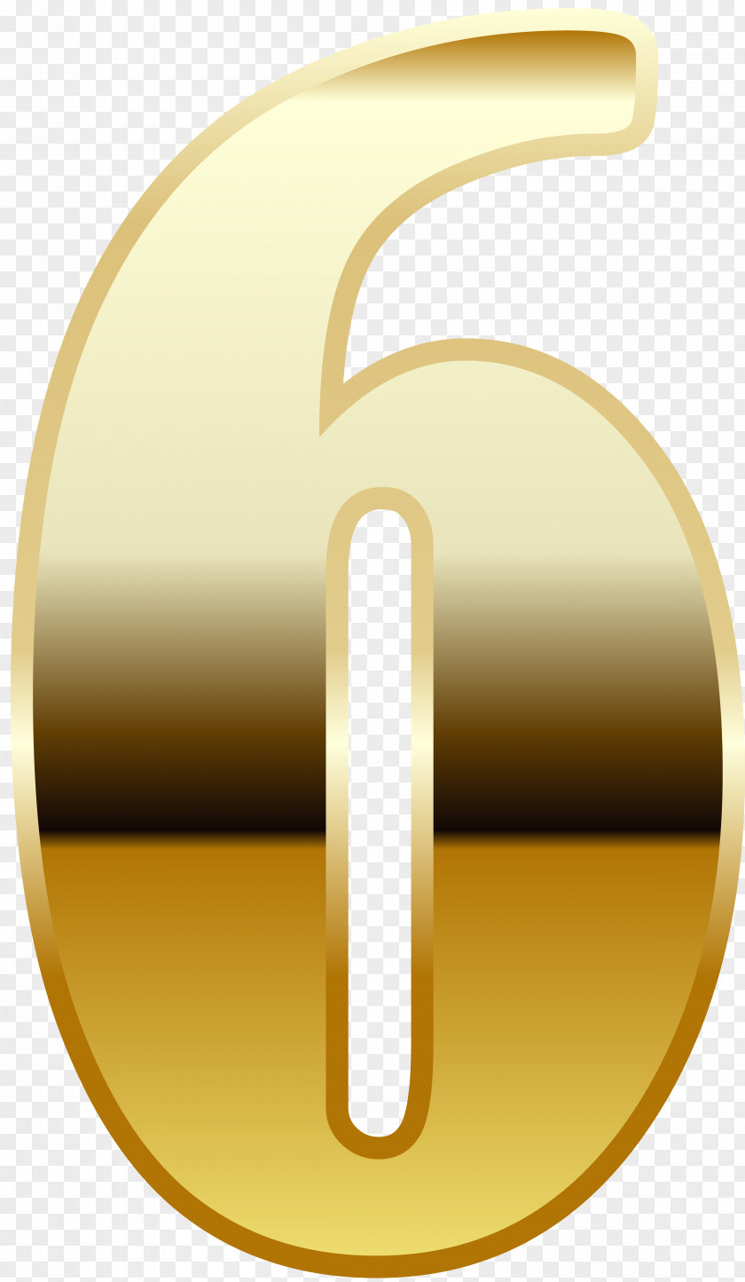 Gold Number Numerical Digit PNG