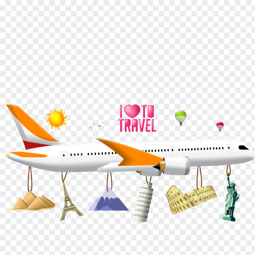 Travel Themes Airplane Air Aircraft PNG
