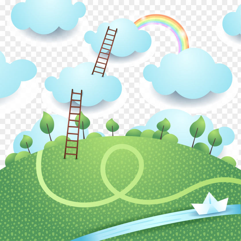 Vector Ladder Landscape Royalty-free Stock Photography Illustration PNG