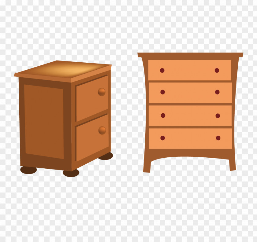 Cartoon Small Cupboard Painted Bed Table Furniture PNG