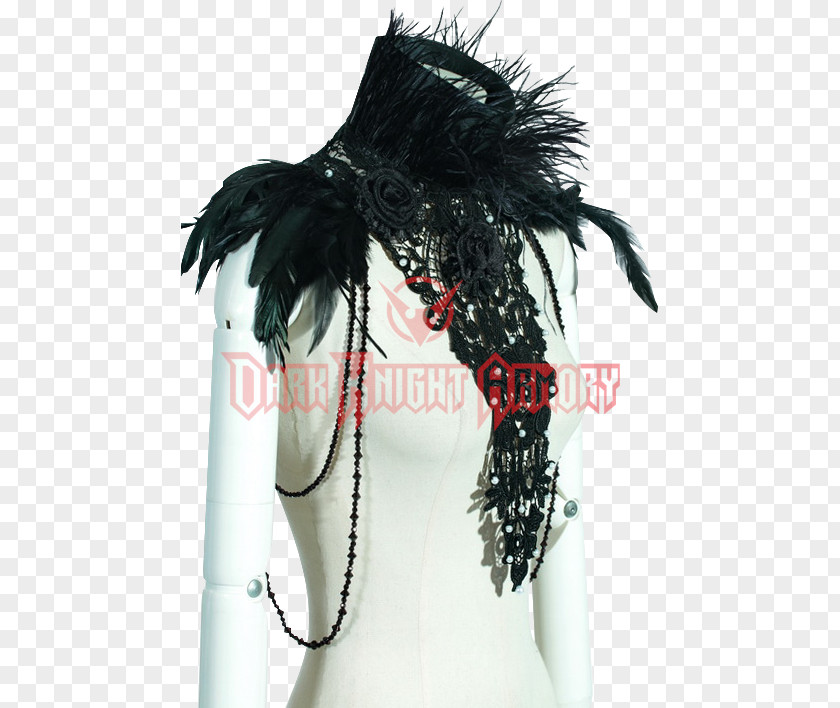 Feather Goth Subculture Steampunk Necklace Shrug PNG