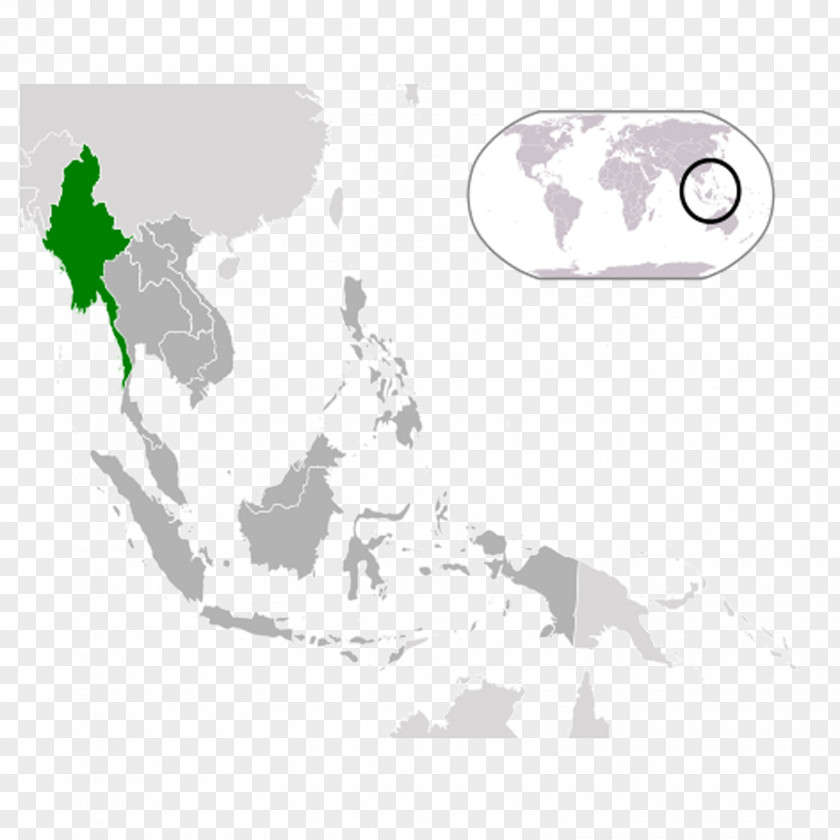 Map Post-independence Burma, 1948–62 Mapa Polityczna Country PNG