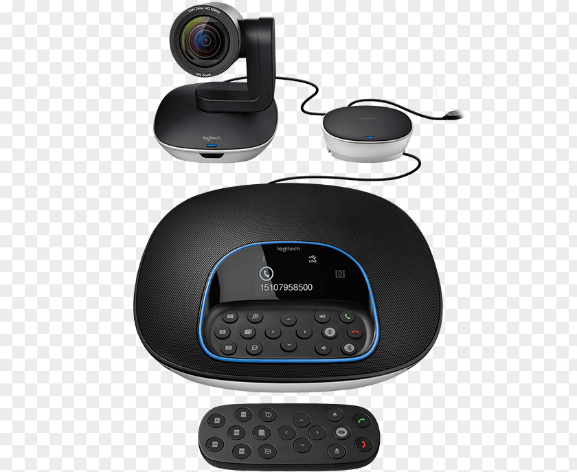 Microphone Group Videoconferencing: An Emerging Strategic Telecommunication Technology Videotelephony Logitech 960-001054 Hd Video And Audio Conferencing System Grupo Logi Bundle PNG