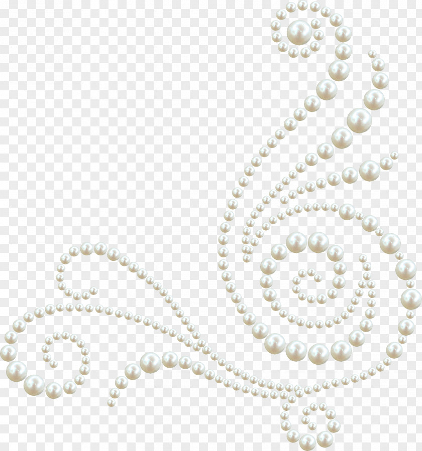 Pearls Pearl Flower Necklace Pattern PNG
