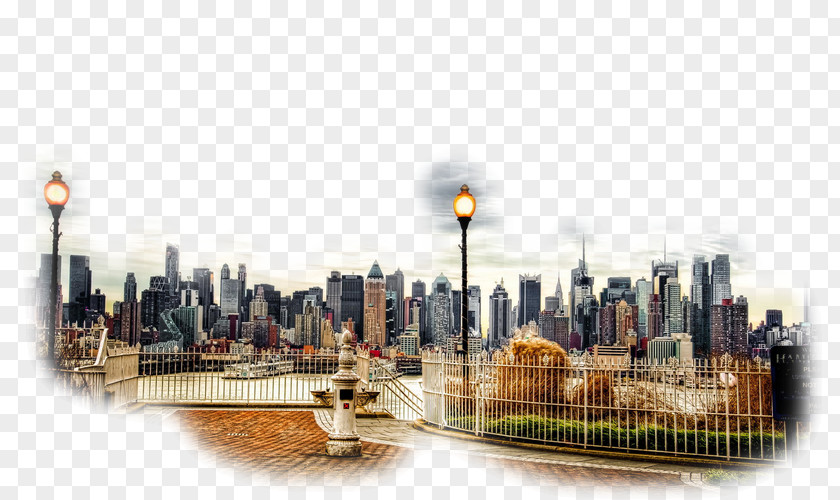 Transparent City Background Landscape Manhattan Desktop Wallpaper Image 4K Resolution High-definition Television PNG