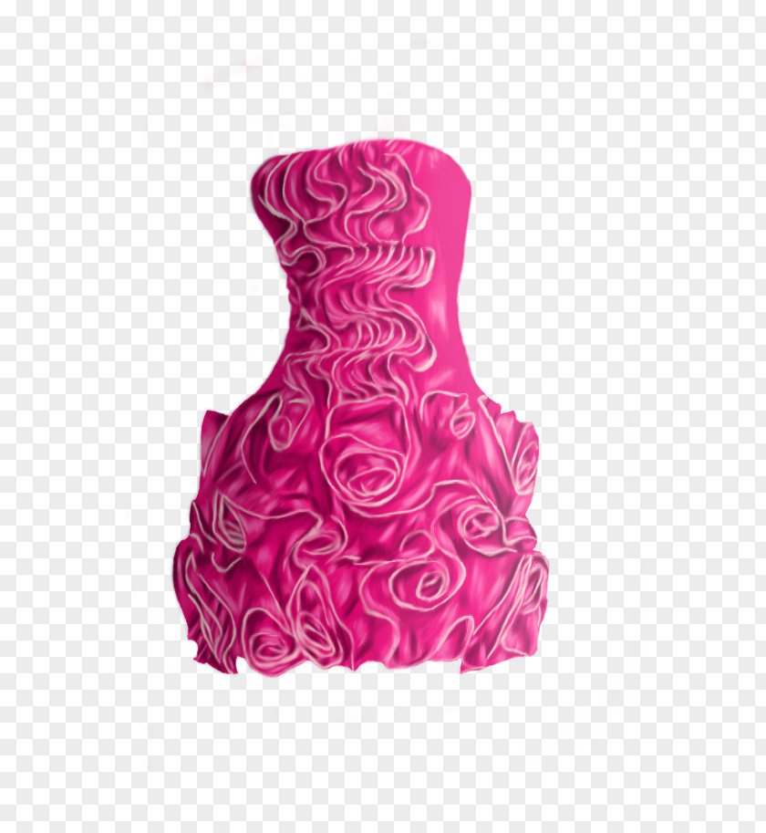 Blush Floral Pink Dress Rose Prom Clothing PNG
