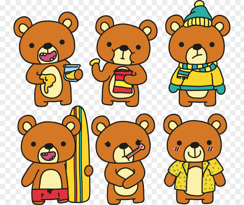 Brown Bear Teddy Cuteness PNG bear Cuteness, 6 cute brown clipart PNG